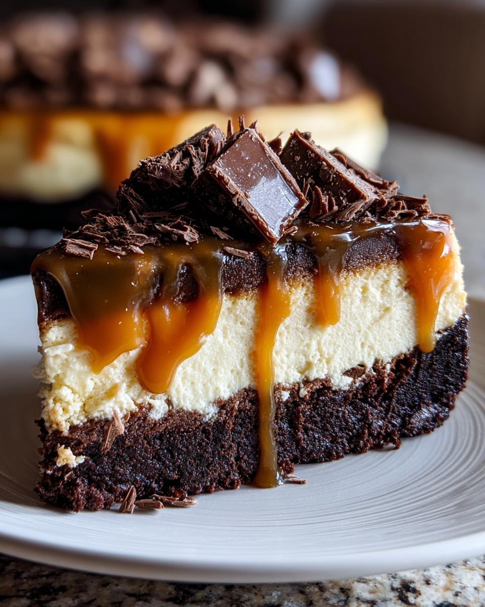 Caramel Brownie Cheesecake - detail 1