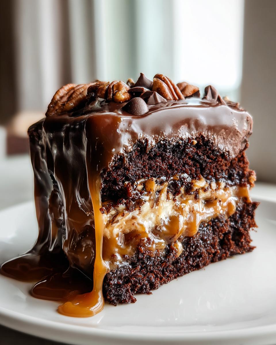 Chocolate Turtle Cake - detail 1