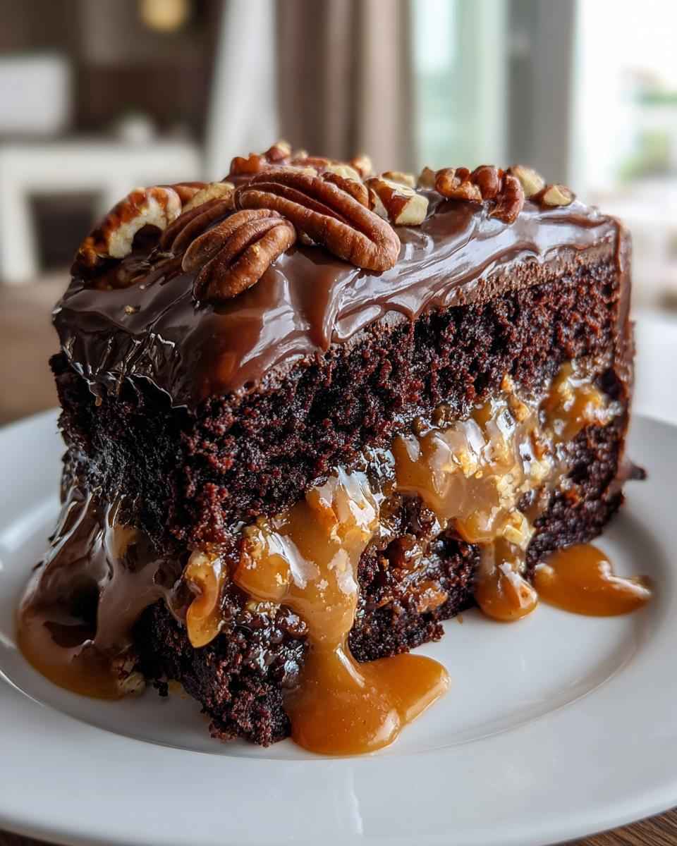 Chocolate Turtle Cake - detail 2