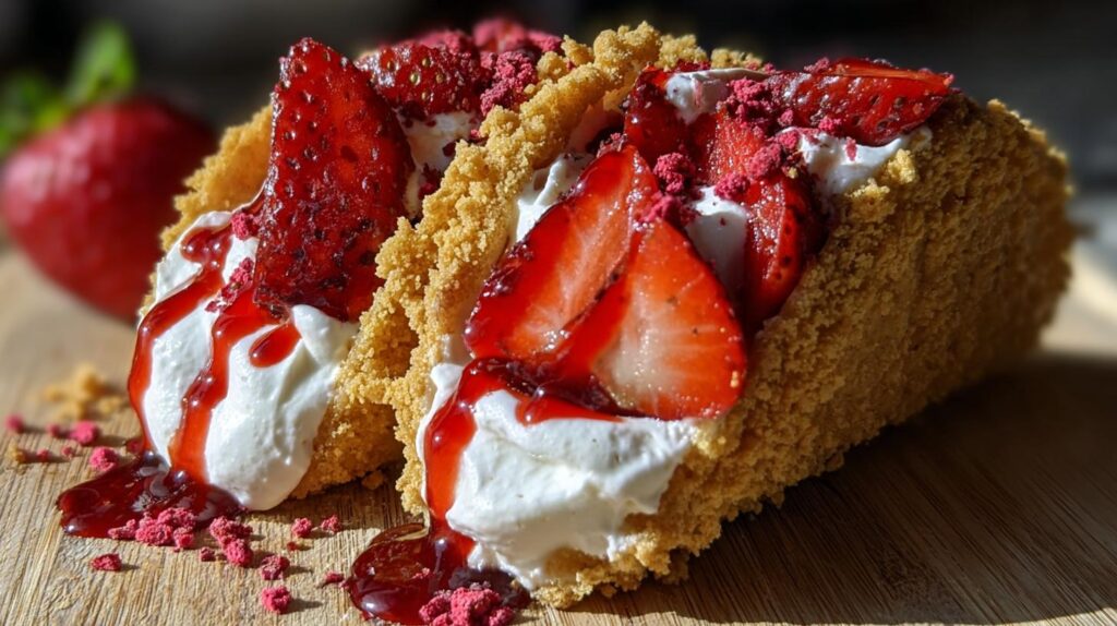 Strawberry Cheesecake Tacos
