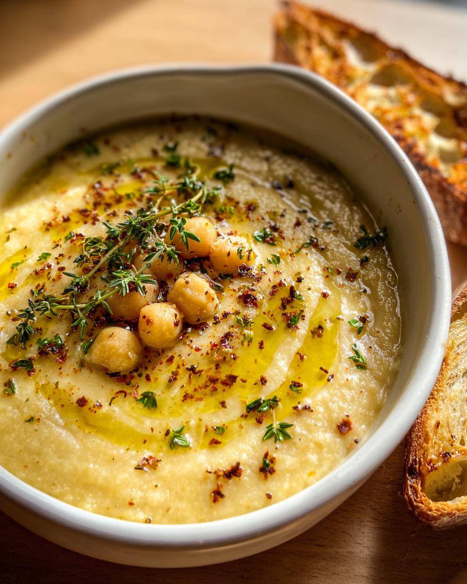 Vegan Garlic Chickpea Soup - detail 1