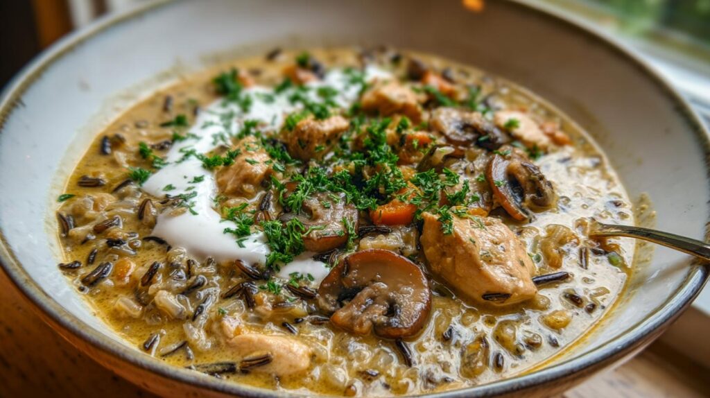 Creamy Mushroom Chicken Soup