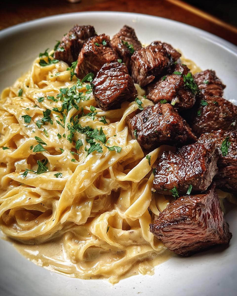 Creamy Steak Alfredo Pasta - detail 2