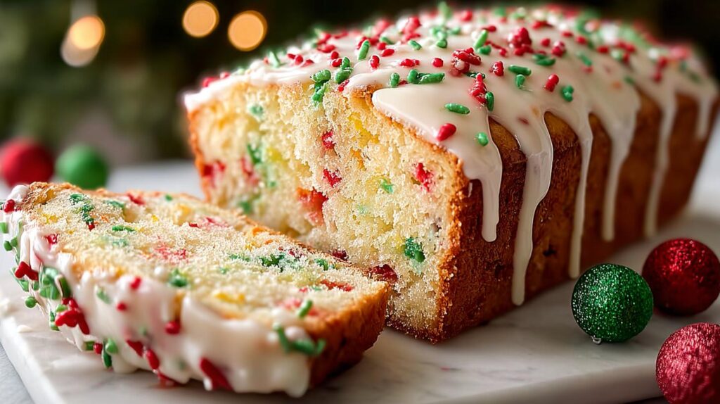 Holiday Funfetti Loaf Cake