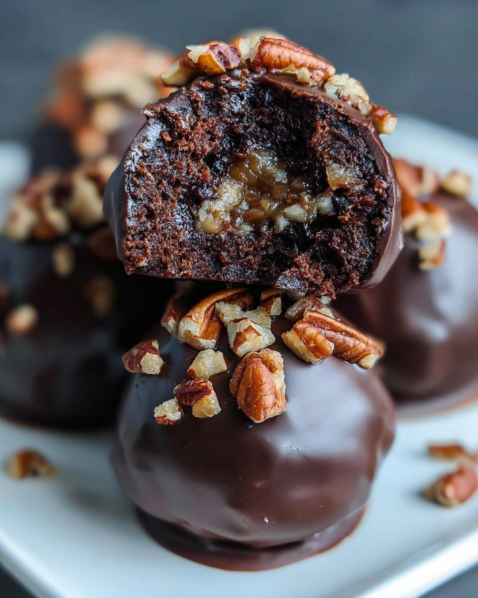 Pecan Pie Brownie Bombs - detail 1