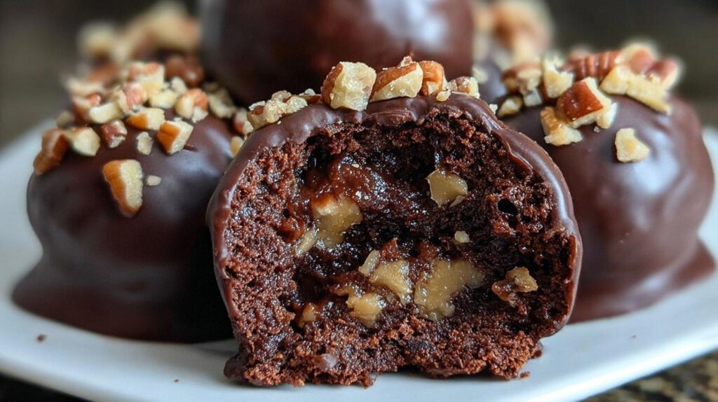 Pecan Pie Brownie Bombs