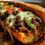 Philly cheesesteak garlic bread sub