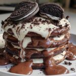chocolate pancake stack