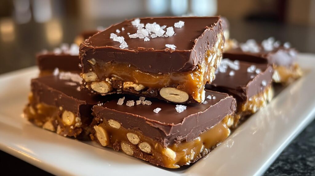 chocolate peanut pretzel caramel bars