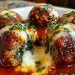 mozzarella stuffed meatballs