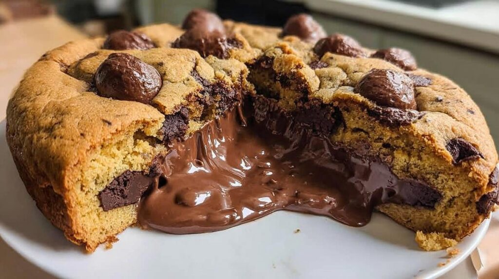 stuffed chocolate chip cookie cake