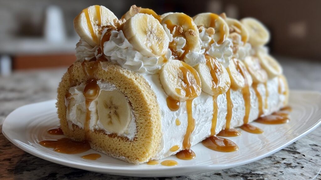 Banana Cream Roll Cake