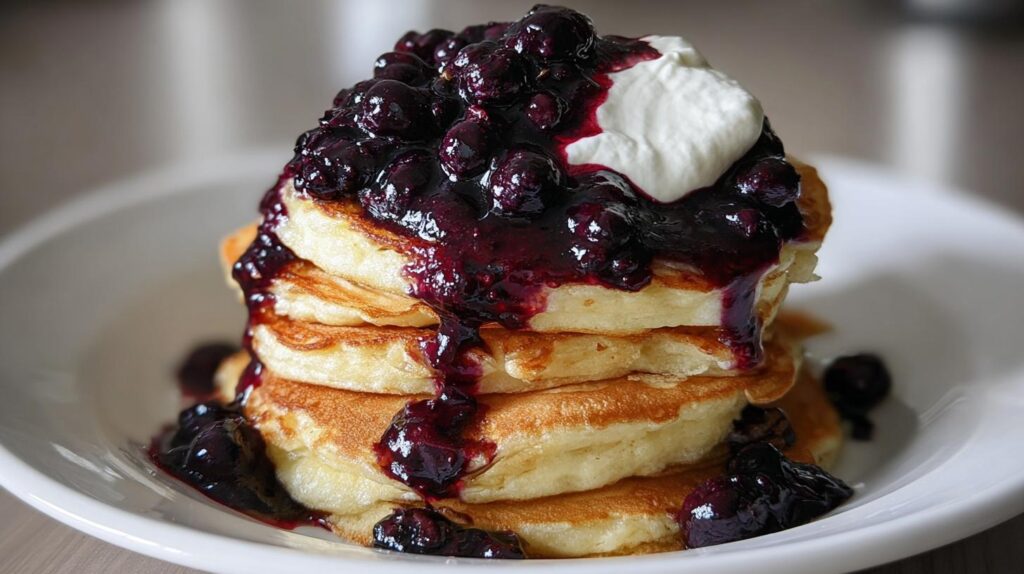 blueberry compote pancakes