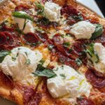burrata pepperoni pizza