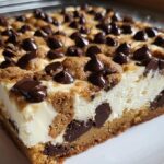 chocolate chip cookie cheesecake bars