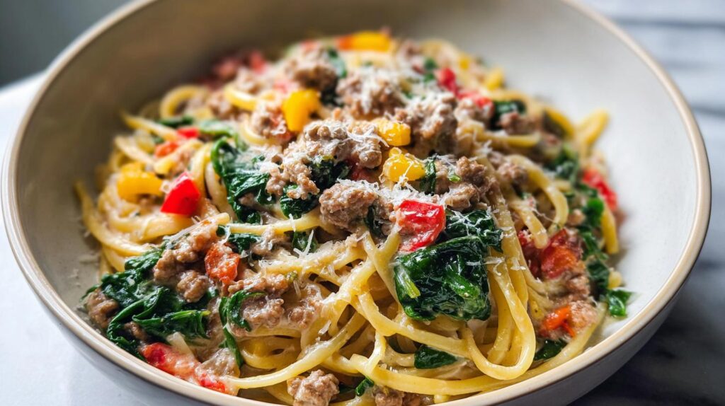 creamy sausage pasta