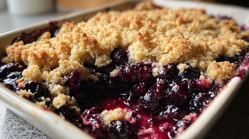 easy blueberry crumble