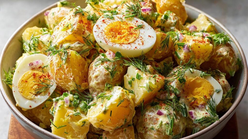 potato salad with eggs
