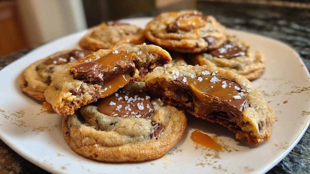 Salted Caramel Chocolate Chip Cookies