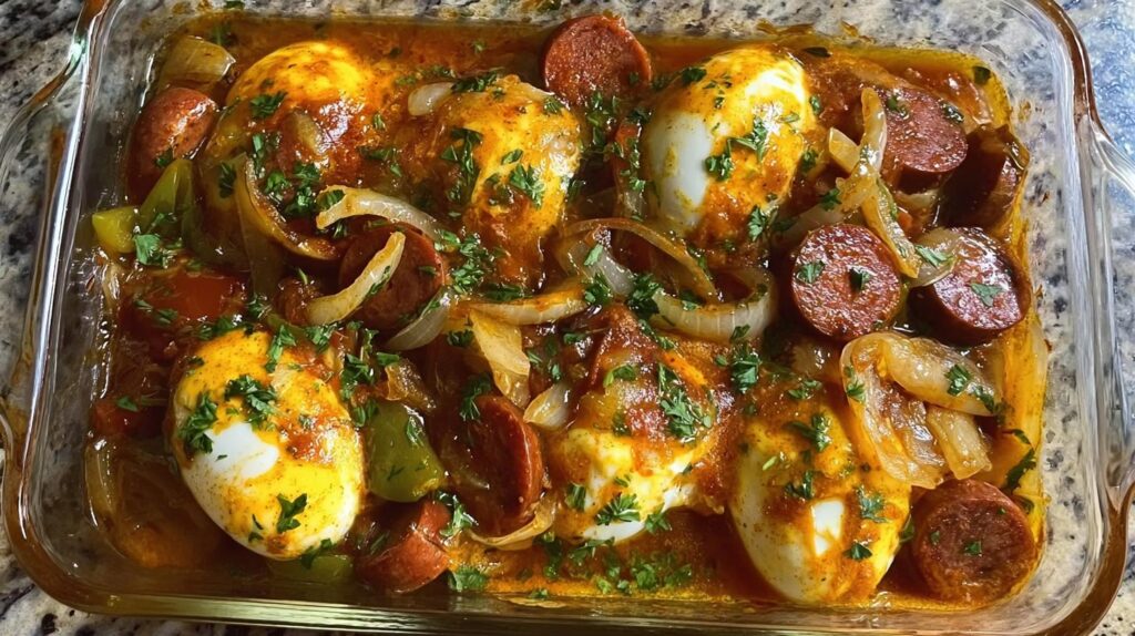 Smothered Sausage and Eggs