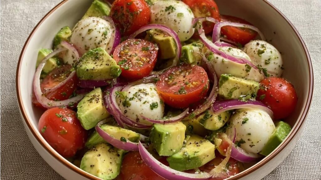 avocado tomato mozzarella salad