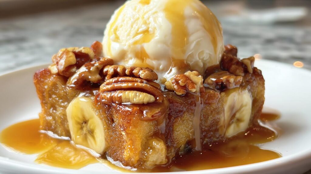 bananas foster bread pudding