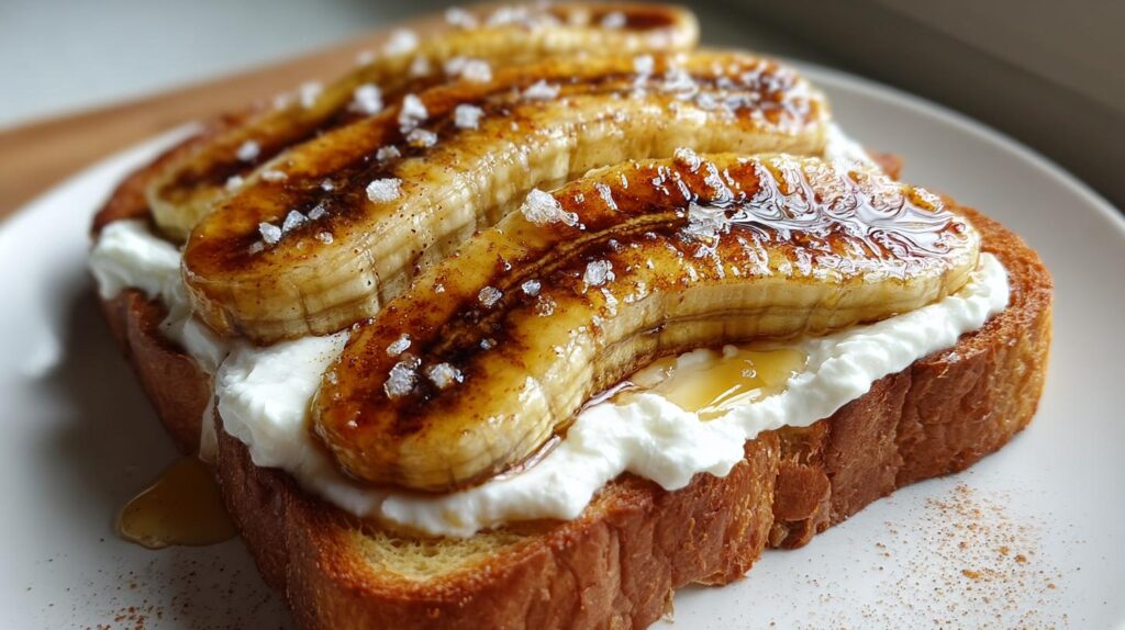 caramelized banana toast