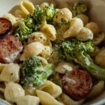 creamy sausage broccoli pasta