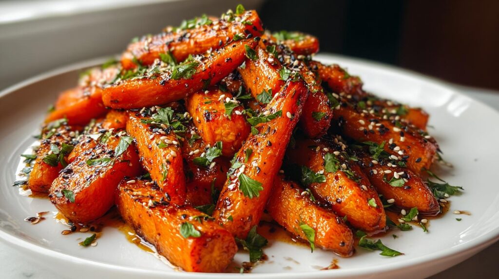 honey garlic roasted carrots