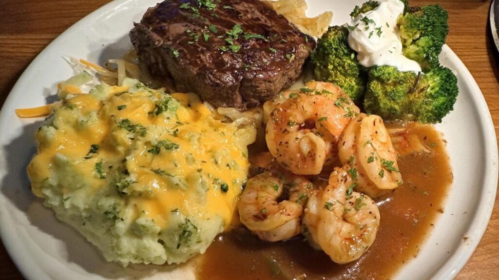 steak and shrimp surf and turf