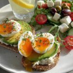 Avocado egg toast breakfast