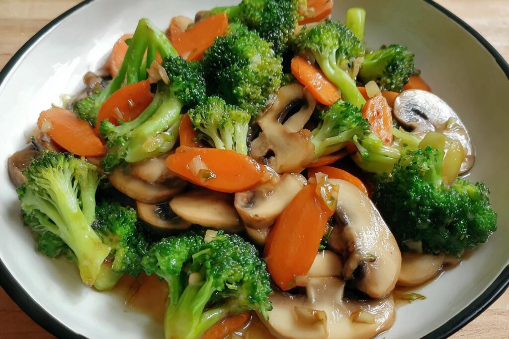 Garlic Mushroom Broccoli Stir Fry