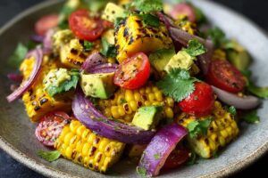 Grilled Corn Avocado Salad