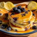 Lemon blueberry pancakes